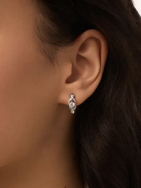 Серьги женские серебро 925 дорожки с фианитами