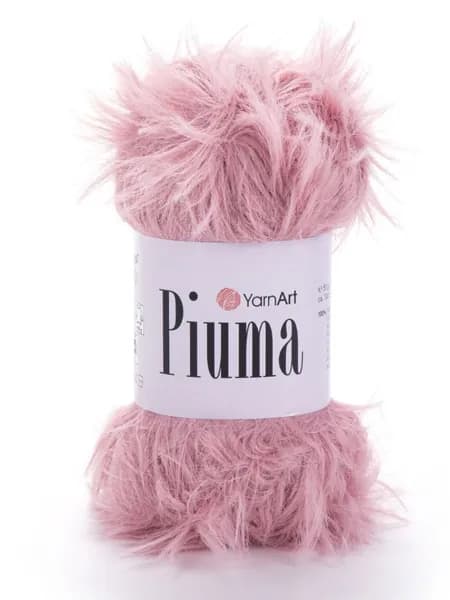 Пряжа Piuma YarnArt - 4413 (сухая роза) уп. 1 моток, 100% полиэстер, (50г, 100м) нитки для ручного вязания