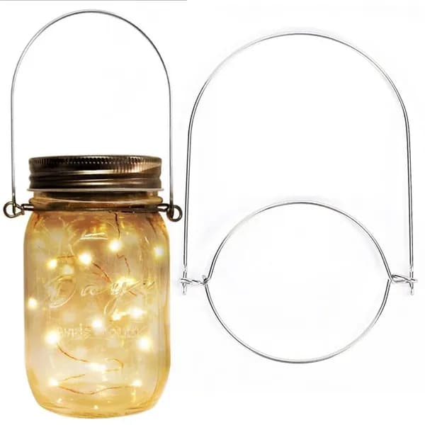 Солнечный светильник для банки Mason Jar с LED лампами и датчиком света