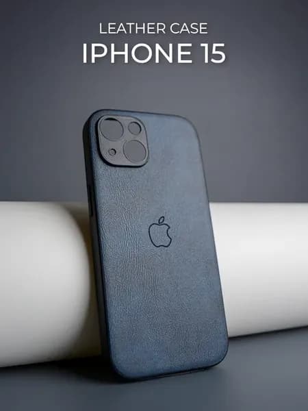 Чехол накладка кожаный на iPhone 15