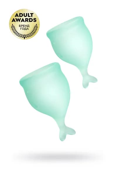 Набор менструальных чаш Satisfyer Feel secure Menstrual Cup темно-зеленый 2 шт