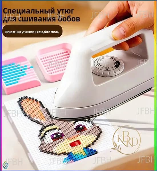 Премиальный утюг для термомозаики, функционирующий от 220В, оснащенный регулируемым нагревом и литой подошвой с заостренным кончиком