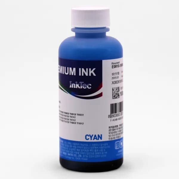 Чернила InkTec E0010-100MC Cyan для Epson T0822, (100мл)