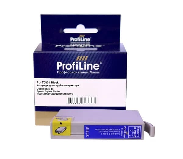 Картридж для струйного принтера T0801 ProfiLine для Epson StylusPhoto P50/PX660/PX720WD/PX820WD, цвет черный