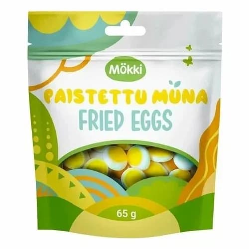 Мармелад жевательный в форме яичницы Mokki Paistettu Muna Fried Eggs 65 гр.