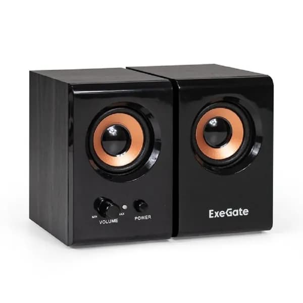 EXEGATE Колонки Maestro SPS - 605 Активная, питание 220В, 2х3Вт, 30 - 18000Гц, цвет черный, дерево, Color Box