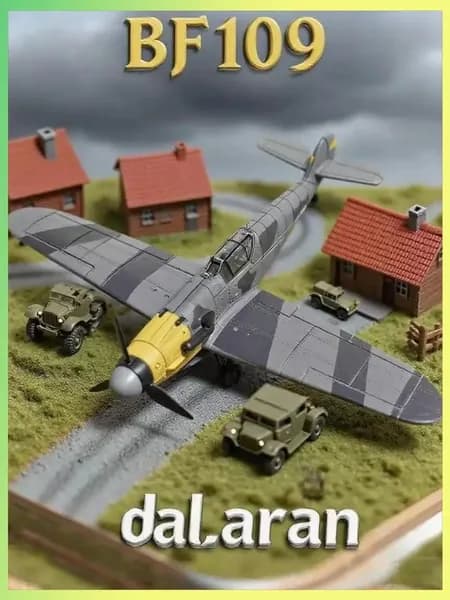 Самолет messerschmitt bf 109 1/48 Немецкая военная техника vs Ил-2,Сборная модель без клея,пластиковая-Dalaran