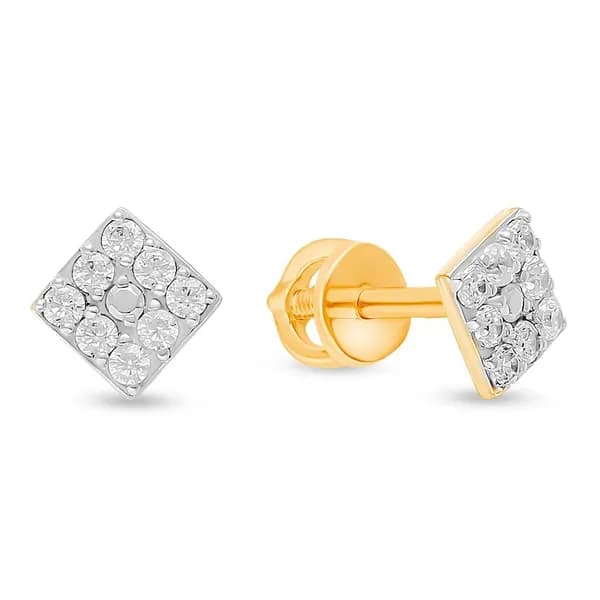 Серьги женские с фианитами из красного золота 375 пробы 585GOLD