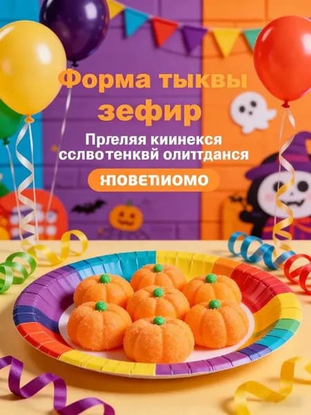 Маршмеллоу тыквы, фигурные, 20 шт, с сахарными крупинками, детские