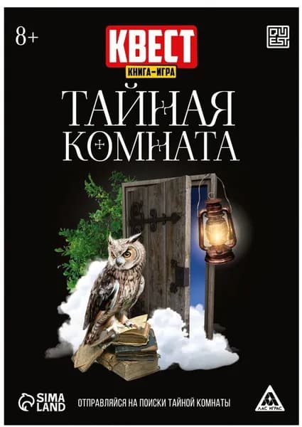 Развивающая квест-книга игра "Тайная комната", версия 2, с заданиями на внимание, логические головоломки, 22 страницы, 8+