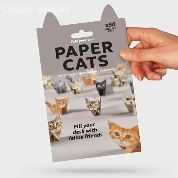 Новые бумажные кошки складные животные 50 шт