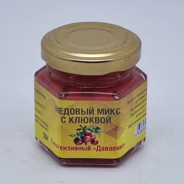 Мед микс клюква "Давление" 50гр