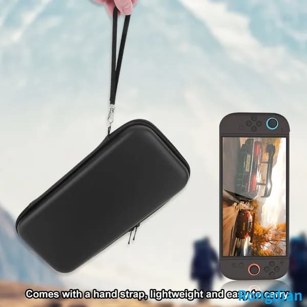 Чехол для Nintendo Switch 2 из искусственной кожи с ручкой и сетчатым отделением