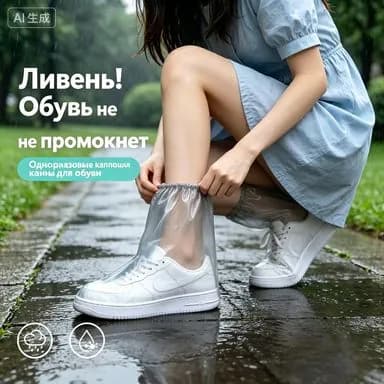 Чехлы-дождевики на обувь 1 шт