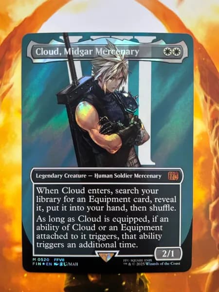 Портативные карты MTG Настройка и прокси высококачественной фольги Облако, Midgar Mercenary520