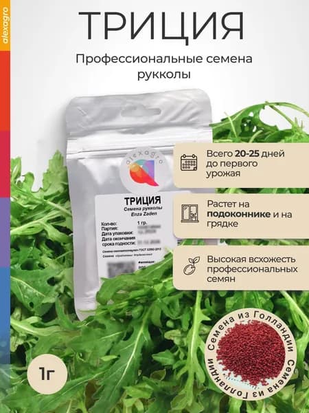 Руккола семена для посадки Триция 1 г Enza Zaden
