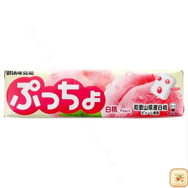 Соковая жевательная конфета UHA Puccho, персиковый вкус, 50 г_T
