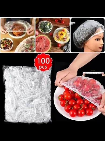 Крышки для еды 100шт, шапочки для душа, Цвет 100pcs G2864A