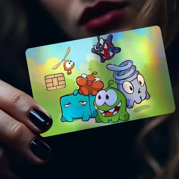 Cut the Rope Наклейка на банковскую карту, водостойкая антицарапинная защитная