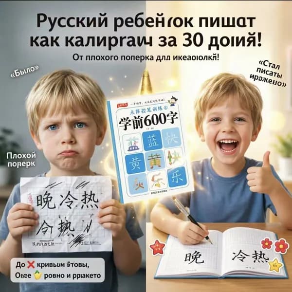 Книга для курса китайского языка: 3000 иероглифов и учебные материалы по практике на уровне 600/1200 иероглифов. Эффективное обучение китайскому языку с нуля, подходит для детей и взрослых