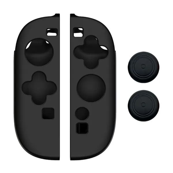 (1 компл.) Силиконовые чехлы для Nintendo Switch 2: для консоли и джойконов - Черные