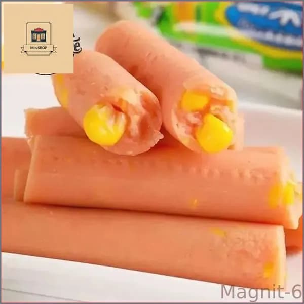 Сосиски кукурузные Huitong 280г 10шт в вакуумной упаковке. Завтрак быстрый, горячее блюдо для детей, перекус для пикника, готовый продукт из мяса птицы