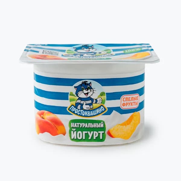 Йогурт с персиком 2,9% 110 г, Простоквашино
