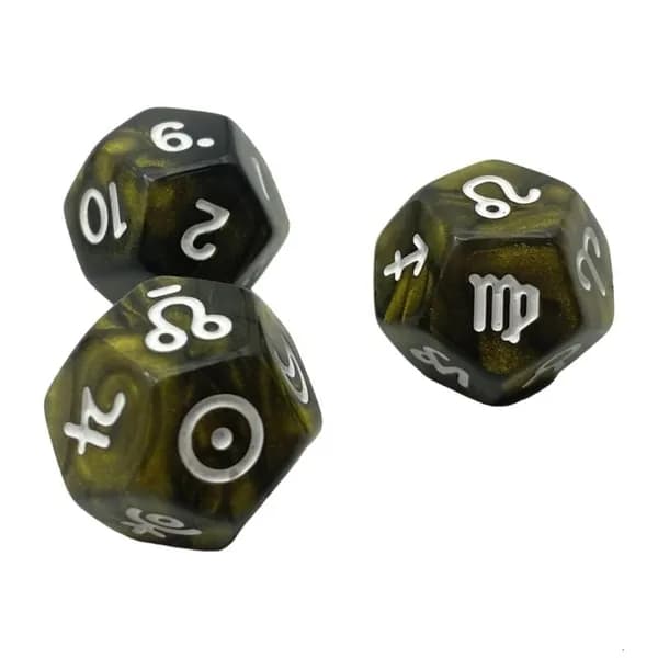 Смоляные сверкающие кубики D12, Номер цвета 2