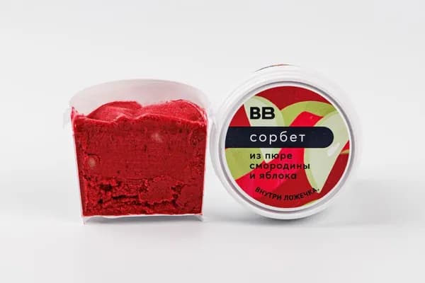 Сорбет из пюре смородины и яблока, 75 г