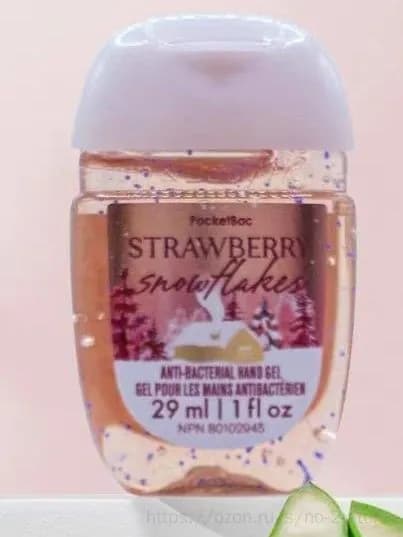 Bath & Body Works / Санитайзер для рук антисептик Strawberry Snow Flakes
