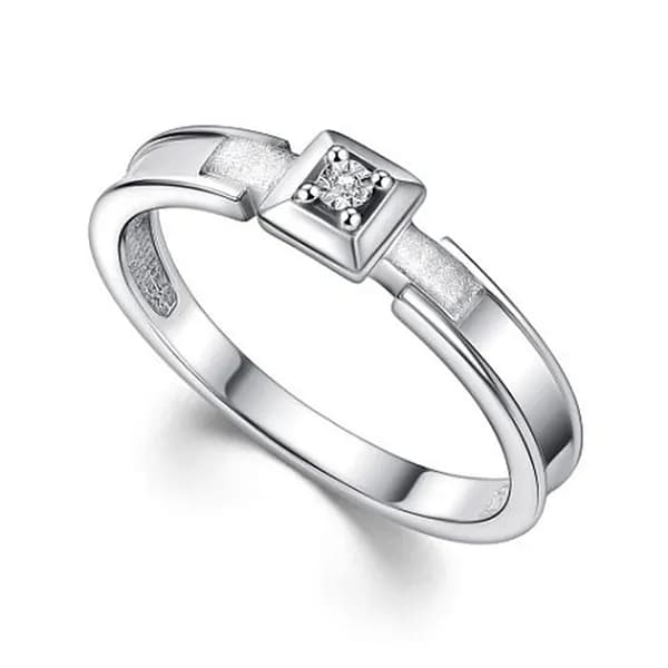 Серебряное кольцо DIAMANT-ONLINE с бриллиантом 925 пробы