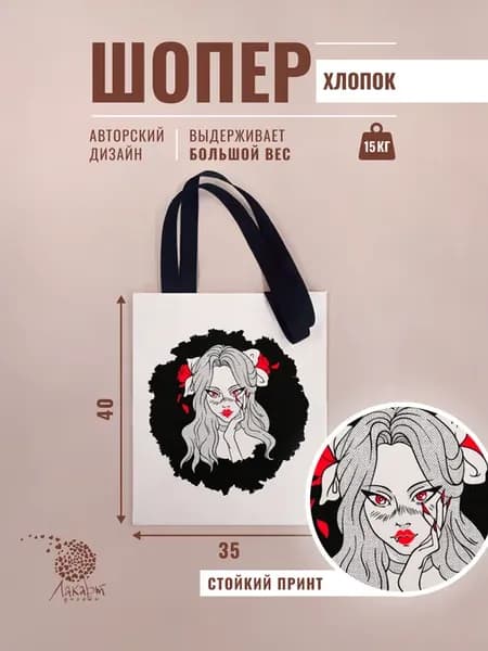 Сумка шоппер тканевый на плечо