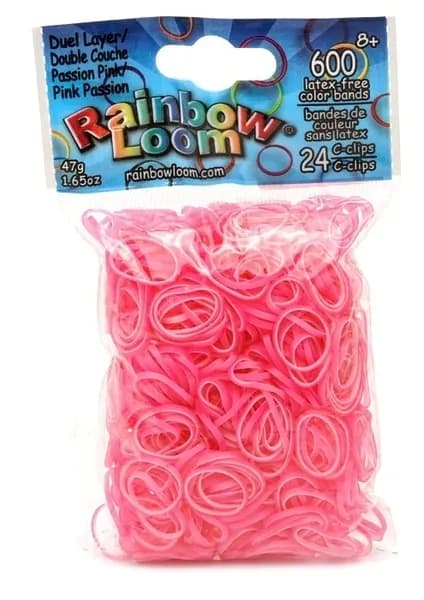 Резинки RAINBOW LOOM Пылкий Розовый Перламутр. Passion Pink Pea B0181