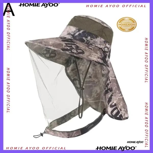 Бейсболка для рыбалки и охоты HOMIE AYOO Мужская рыболовная шляпа с защитой от солнца