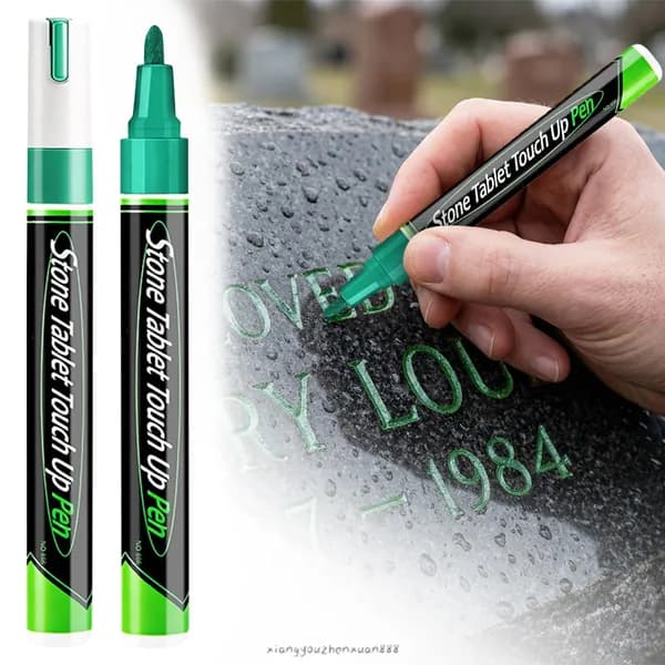 Маркер для реставрации надписей на памятниках, водостойкая краска для гранита и камня, золотой/черный цвет, д