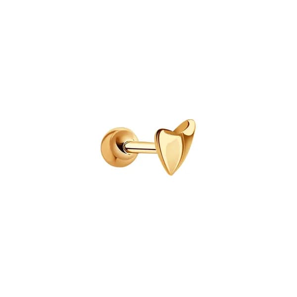Одиночная серьга в хрящ уха из золота DIAMANT-ONLINE 585 пробы