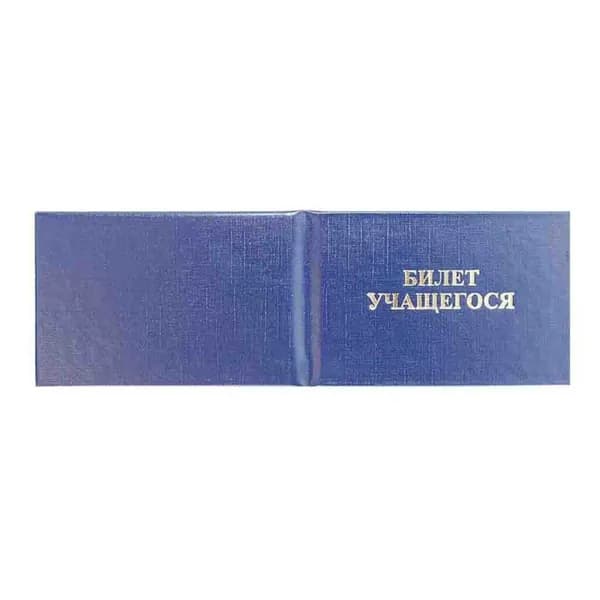 Бланк Билет учащегося, синий