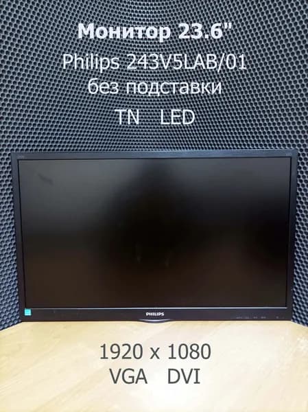 24" Монитор 243V5LAB (305), TN, 1920x1080 Full HD, 75 Гц, черный