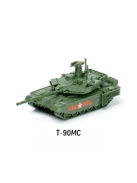 4Д Сборная военная модель основного боевого танка Т14 Армата и Т90МС Тагил 1/72, быстрая сборка без клея