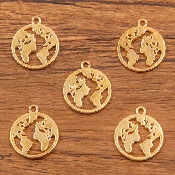 Золотая подвеска в виде любви к животным и растениям 10pcs