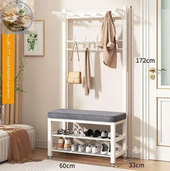 Комплект мебели для прихожей, белый, серый
