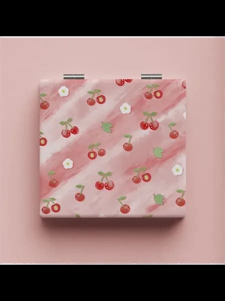 Зеркало компактное Cherry с вишневым узором