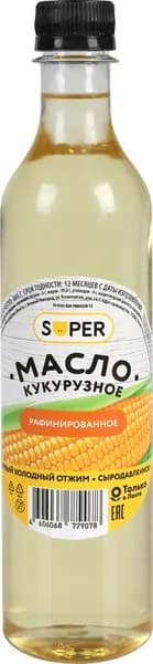 Масло кукурузное SUPER рафинированное (Россия) 500мл