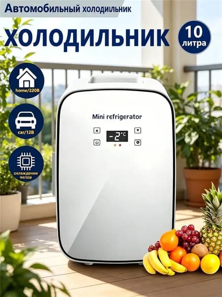 Портативный двухъядерный мини холодильник 10 л, для косметики, лекарств и напитков, для дома и авто