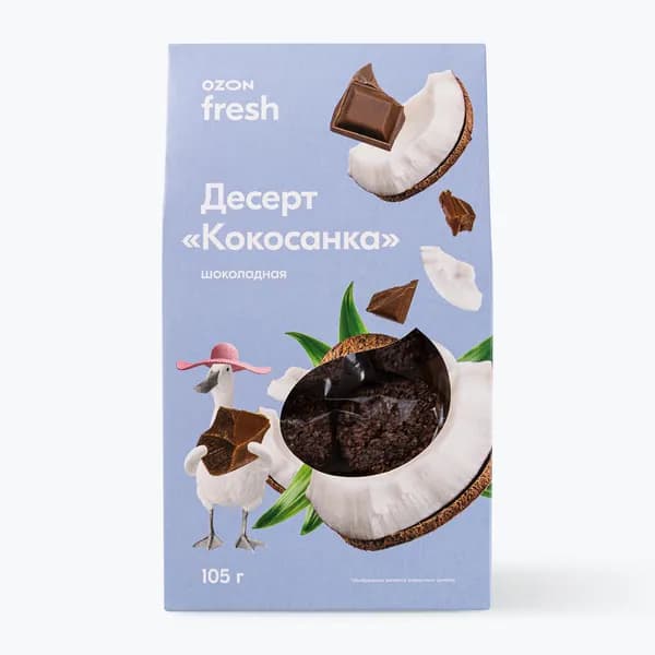 Десерт кокосанка шоколадная 105 г, Ozon fresh