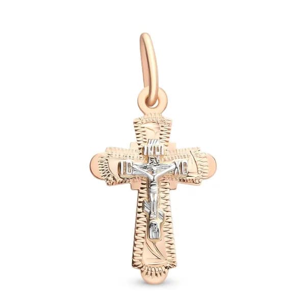 Крестик из красного золота 375 пробы 585GOLD