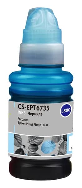 Чернила Cactus CS-EPT6735 T6735 светло-голубой, флаконов: 1, объём 100мл, для Epson L800/L810/L850/L1800