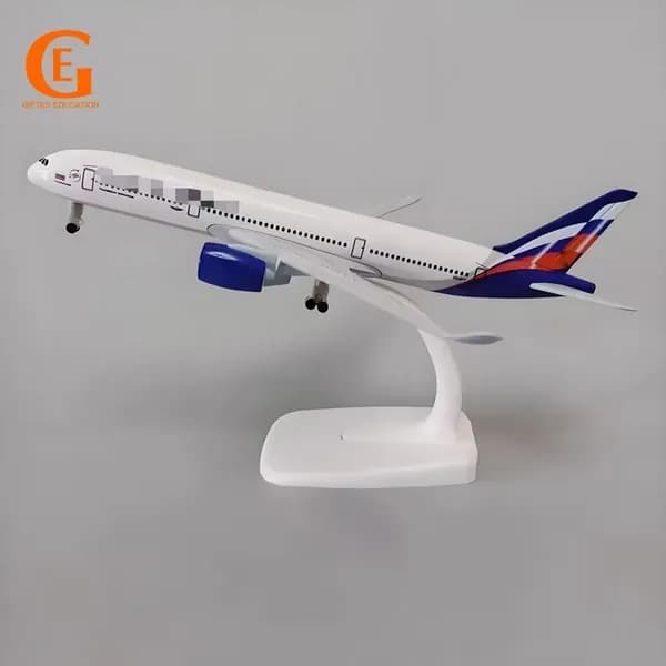 Металлическая Модель Самолета Аэробус 350, Российская Russia Авиалинии, 20CM С Шасси И Колесами