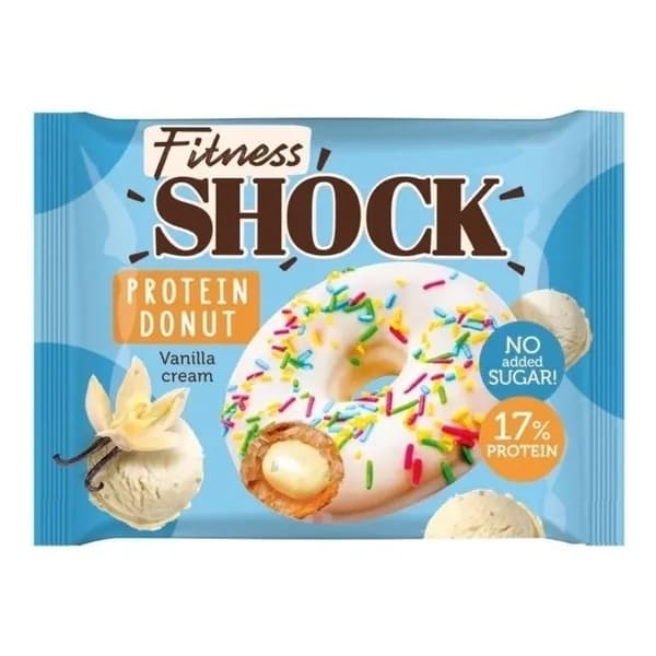 Донат FitnesShock с ванильной начинкой 70 г