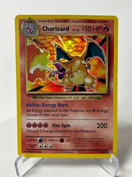 Портативные карты PKM N Настройка и прокси высококачественной фольги Charizard-Evolutions#11/108